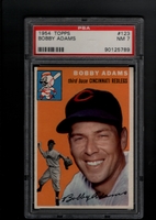 1954 Topps #123 Bobby Adams PSA 7 NM CINCINNATI REDS
